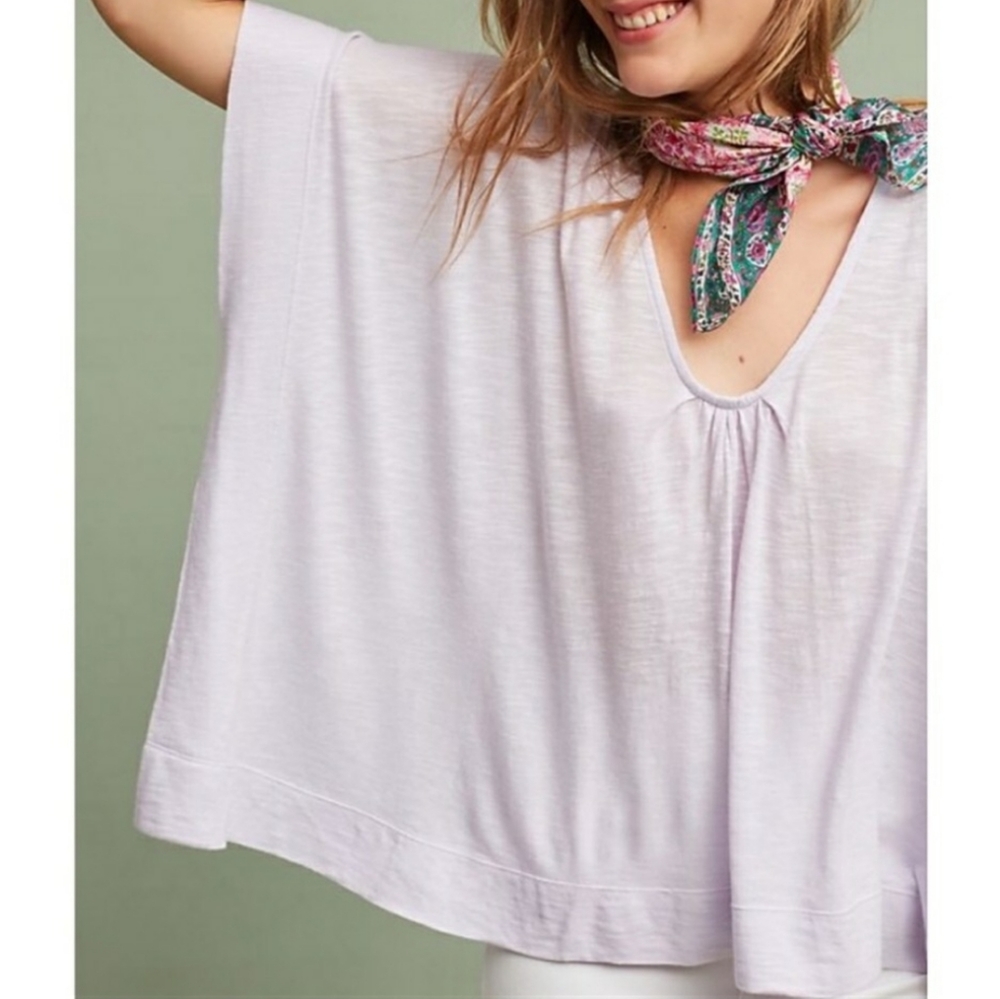 Anthropologie Porridge Jolie Lilac Top Oversized